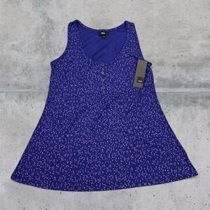 NEW Mossimo flared henley printed tank top